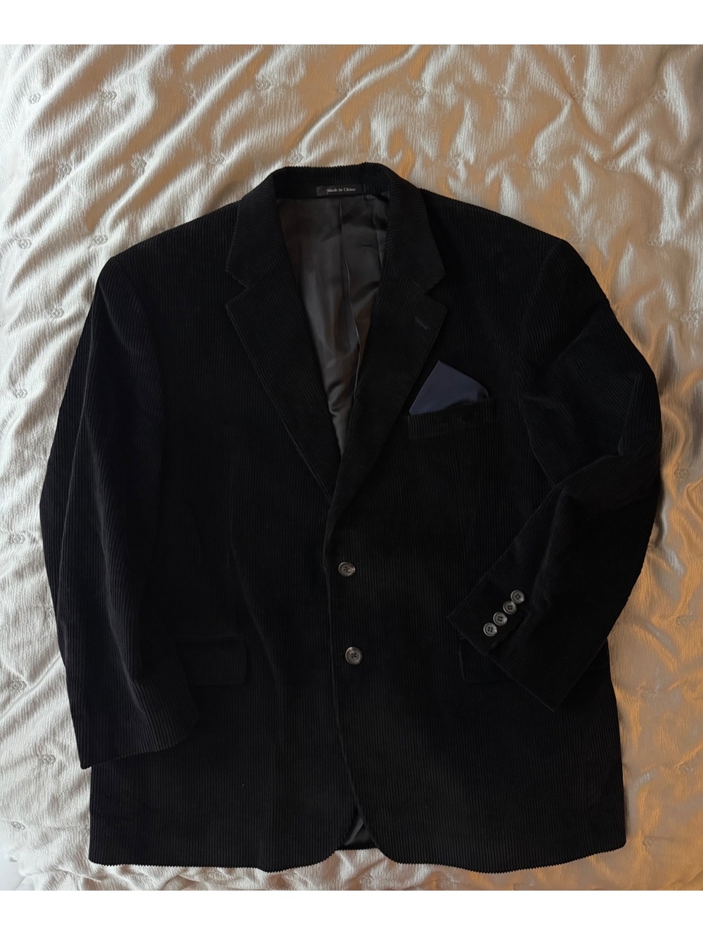 Lauren Ralph Lauren Black Corduroy Blazer 44S
